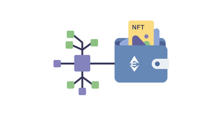 Digital wallet with NFT token. © Ndalepok