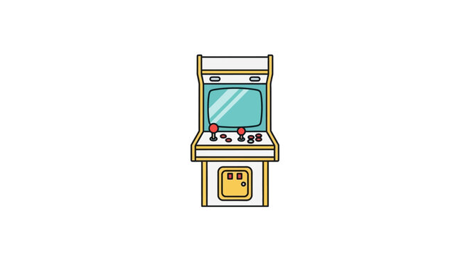 Classic arcade video game machine console.
