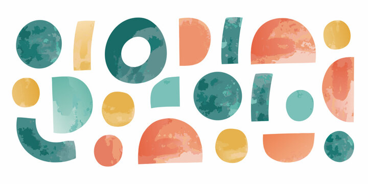 hand painted watercolor blobs on white background hand painted shapes abstract artwork colorful