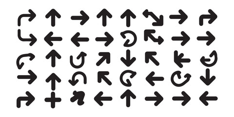 Fototapeta premium Arrow icon set. modern arrow icons, different shapes. perfect for web and mobile apps.