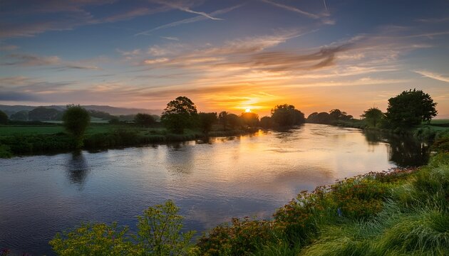 River Exe Evening Glow