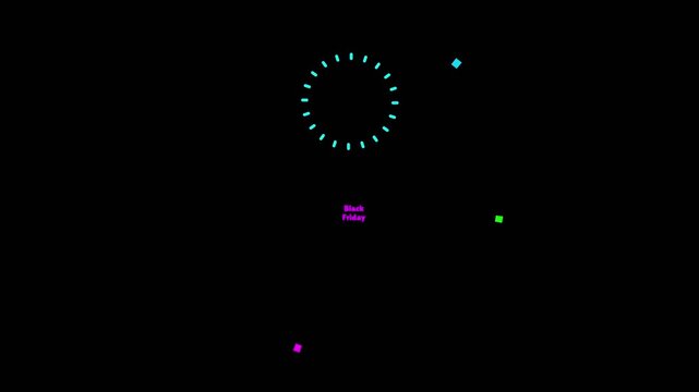 Black Friday Sale Animation, Neon Discount Banner, E-Commerce Promotion, Retail Marketing Campaign, Special Offer Advertisement, Motion Graphic Loop