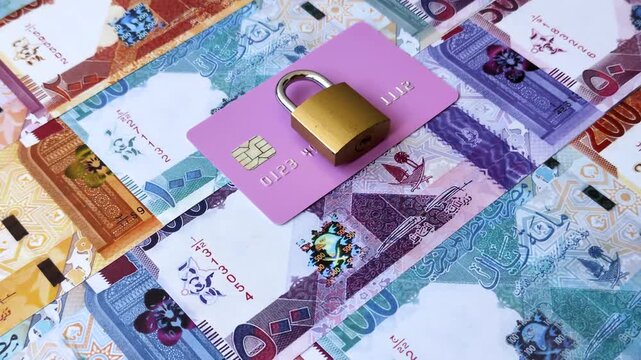 Blocking of a bank debit card, account, or bill, fraud, or bankruptcy. Blocking of a bank card as a background for your design