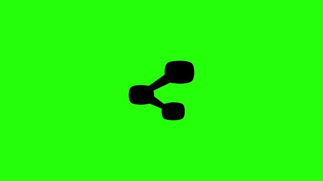 Creative 4K horizontal motion asset containing a connected dots node network sharing connection node bouncing dynamically. Unique energetic popup graphic for multimedia distribution data link layouts.