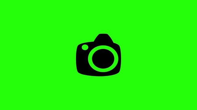 4K horizontal resolution video of a professional full frame DSLR camera body with reflex mirror housing bouncing. Playful popup transition element perfect for high end commercial photography media.