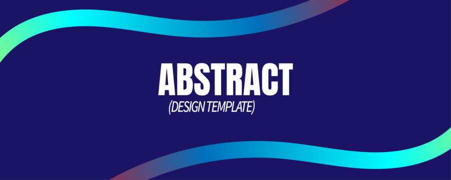 Abstract design template with gradient waves and bold typography