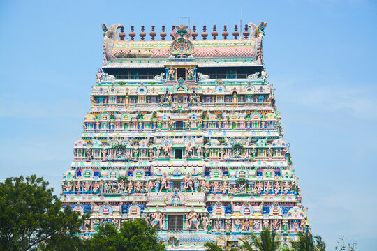 Thillai Nataraja Shiva Temple in Chidambaram, Tamil Nadu, India.
