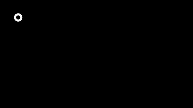 Red Circle on Black Background Animation minimalist simple shape Alpha Channel