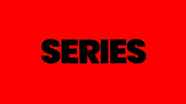 Strong series text animation with bold lettering and energetic red background, perfect for episodic content, show intros, collections, and media branding.