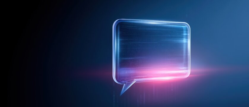 AI chatbot interface concept, futuristic communication technology