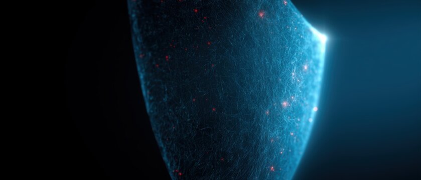 cyber firewall protection background, glowing security shield