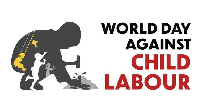 world day against child labour poster silhouette