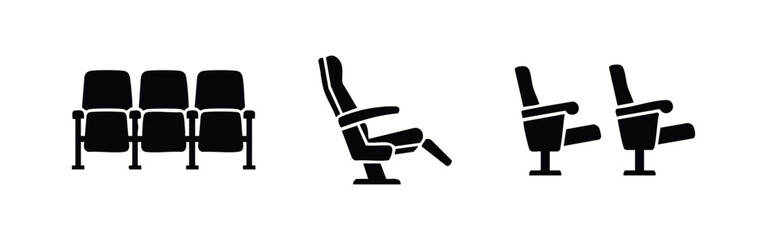 Obraz premium Cinema and Auditorium Seating Icons