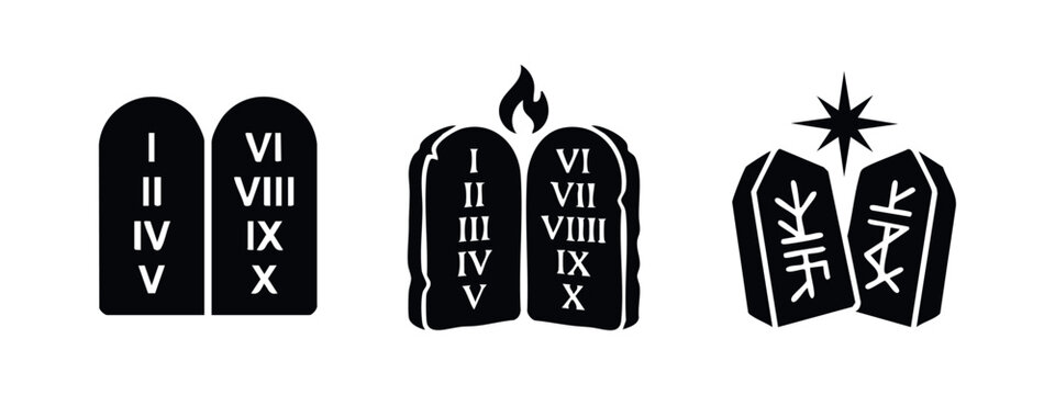 Ten Commandments Tablets Religious Icons