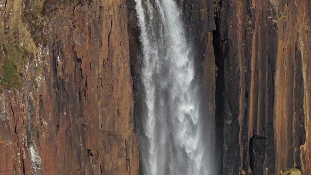 Mealt falls cascading down the kilt rock cliffs on the isle of skye