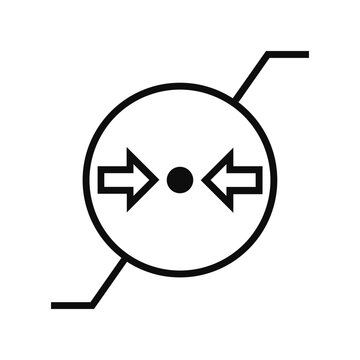 Variable Resistor Potentiometer Electronic Circuit Symbol for Engineering Schematics Diagrams and Technical Documentation