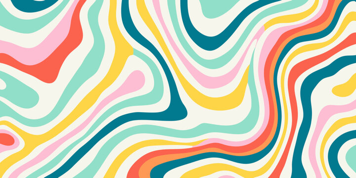 abstract fluid wave pattern with interlocking colorful lines multicolor wavy flowing artistic