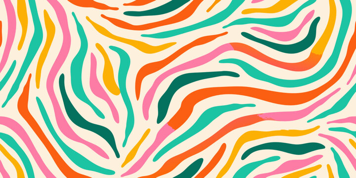 colorful zebra like stripes pattern on white background zebra like organic design abstract