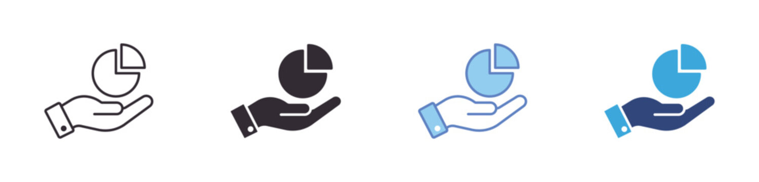 Data Analytics Insight Icon Set, business reporting dashboard, performance metrics analysis, statistical chart presentation, finance vector icons