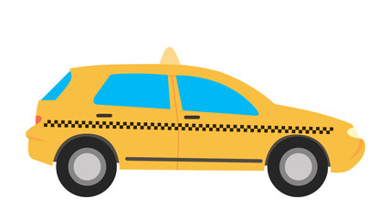 Yellow cab taxi vehicle vector illustration icon isolated on white background © brezqy