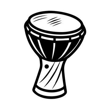 darbuka percussion instrument icon silhouette illustration for middle eastern music rhythm and cultural design