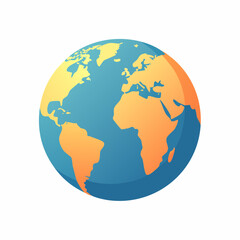 Fototapeta premium Stylized Globe of Earth