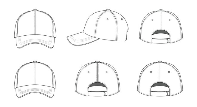baseball cap line drawings hat headwear sketch