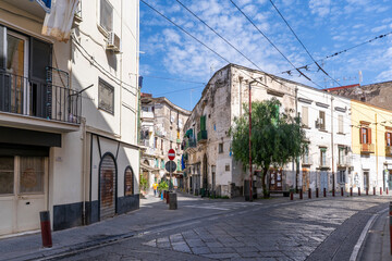 Fototapeta premium The Ercolano Town street view in Italy