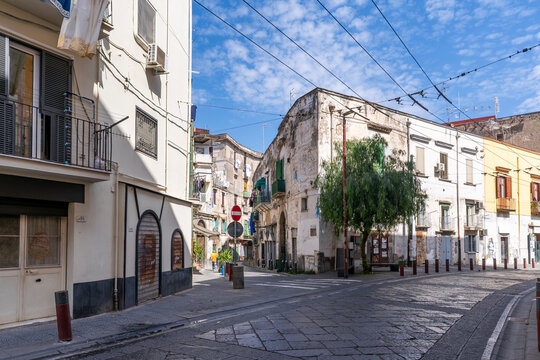 The Ercolano Town street view in Italy