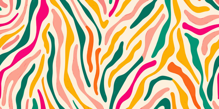 colorful zebra like stripes pattern on white background zebra like organic abstract design