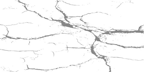 Fototapeta premium Abstract black and white cracked earth texture background, grunge distressed pattern of dry parched soil overlay