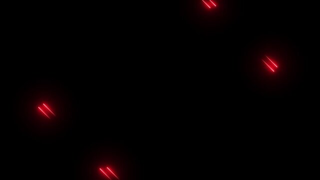 Glowing neon Straight neon animation of horizontal line on alpha background, straight neon red line, seamless loop.neon corner. motion background. Neon lights blinking lines moving.4k Animation.