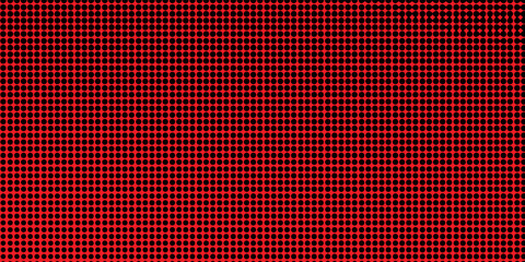 Red background with black halftone dots pattern creates retro comic style effect for digital design creative advertising and banner art © dewi