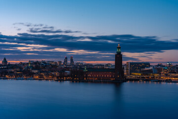 Obraz premium Stockholm skyline at sunset