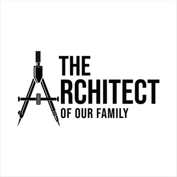Best Architect Dad typography logo vector featuring architectural elements, drafting tools, and bold lettering, perfect for Father's Day, gifts, t-shirts, stickers, and appreciation designs, isolated 