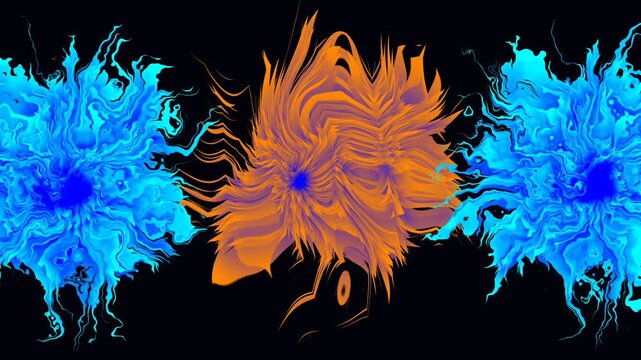 Colorful Energy Flower Explosion Motion Graphics Background