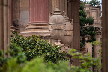The Palace of Fine Arts in San Francisco, California, featuring its iconic rotunda, classical architecture. One of the city's most recognizable historic landmarks. © Glebstock