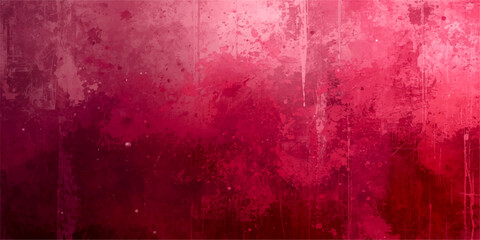 Fototapeta premium An old grunge pink and red background with a dirty, textured vintage wall paint pattern
