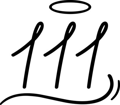 Angel Number 111 with Halo - Spiritual Symbol, New Beginnings, Manifestation