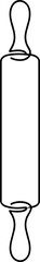 Obraz premium Rolling Pin Kitchen Tool Line Art Icon
