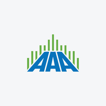 letters aa 3a text logo design vector format