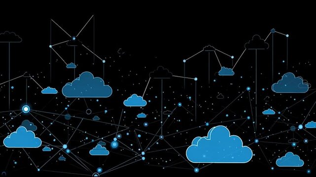 cloud computing technology cyber security , innovative Smart city and graphs with statistics to analyze business potential and predict future developments in company growth. 