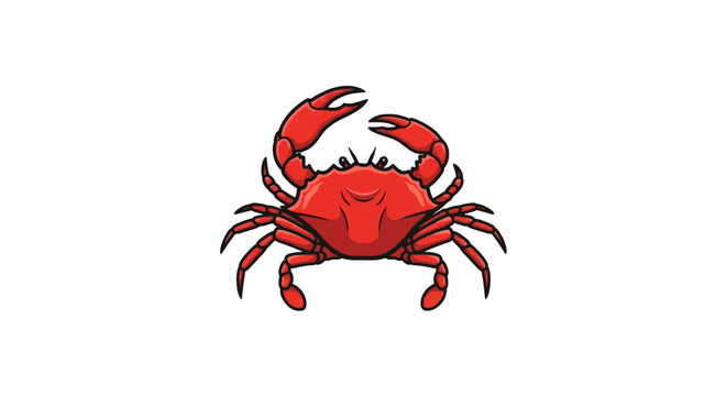 Red Crab Crustacean Sideways Animal.