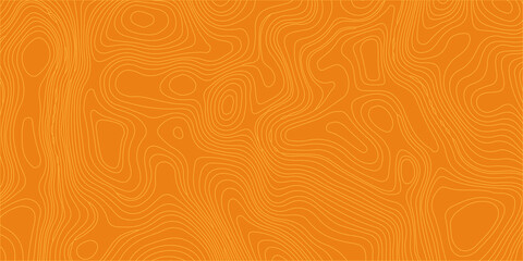 Orange topographic map background with abstract wavy contour lines for seamless graphic design backdrops. Geographic maps or wood grain, making it ideal for modern digital art, web design, banners © Creative Arts