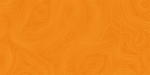 Orange topographic map background with abstract wavy contour lines for seamless graphic design backdrops. Geographic maps or wood grain, making it ideal for modern digital art, web design, banners © Creative Lis