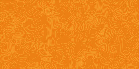 Orange topographic map background with abstract wavy contour lines for seamless graphic design backdrops. Geographic maps or wood grain, making it ideal for modern digital art, web design, banners © Creative Lis