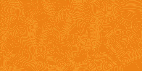 Orange topographic map background with abstract wavy contour lines for seamless graphic design backdrops. Geographic maps or wood grain, making it ideal for modern digital art, web design, banners © Creative Lis