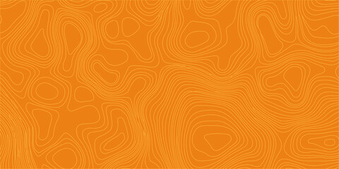 Orange topographic map background with abstract wavy contour lines for seamless graphic design backdrops. Geographic maps or wood grain, making it ideal for modern digital art, web design, banners © Creative Lis