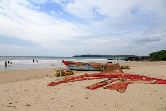 Vista panoramica di Hiru beach nei pressi di Unawatuna in Sri lanka
