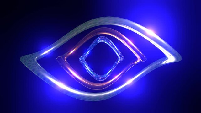 10 seconds seamless looping spinning turning rotating triple rings black background animation screensaver visualizer hd video